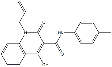 1-allyl-4-hydroxy-N-(4-methylphenyl)-2-oxo-1,2-dihydro-3-quinolinecarboxamide 结构式