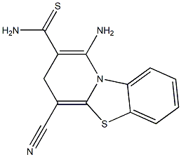 1-amino-4-cyano-3H-pyrido[2,1-b][1,3]benzothiazole-2-carbothioamide 结构式