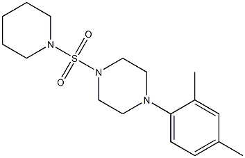 1-(2,4-dimethylphenyl)-4-(1-piperidinylsulfonyl)piperazine 结构式