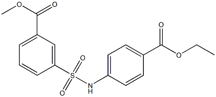 methyl 3-{[4-(ethoxycarbonyl)anilino]sulfonyl}benzoate 结构式