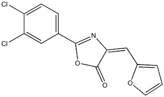 2-(3,4-dichlorophenyl)-4-(2-furylmethylene)-1,3-oxazol-5(4H)-one 结构式