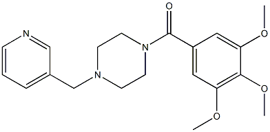 1-(3-pyridinylmethyl)-4-(3,4,5-trimethoxybenzoyl)piperazine 结构式