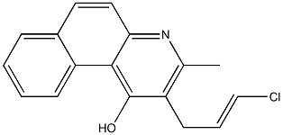 2-(3-chloro-2-propenyl)-3-methylbenzo[f]quinolin-1-ol 结构式