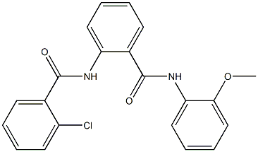 2-[(2-chlorobenzoyl)amino]-N-(2-methoxyphenyl)benzamide 结构式