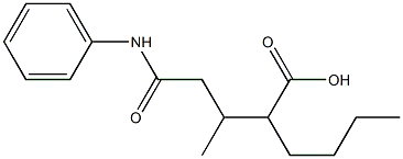 2-(3-anilino-1-methyl-3-oxopropyl)hexanoic acid 结构式