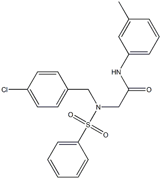 2-[(4-chlorobenzyl)(phenylsulfonyl)amino]-N-(3-methylphenyl)acetamide 结构式