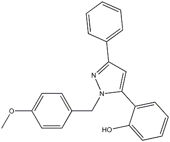 2-[1-(4-methoxybenzyl)-3-phenyl-1H-pyrazol-5-yl]phenol 结构式