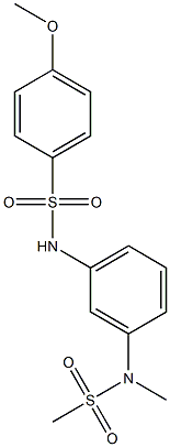 4-methoxy-N-{3-[methyl(methylsulfonyl)amino]phenyl}benzenesulfonamide 结构式