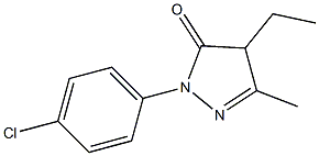 2-(4-chlorophenyl)-4-ethyl-5-methyl-2,4-dihydro-3H-pyrazol-3-one 结构式