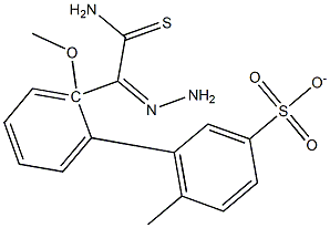 5-[2-(aminocarbothioyl)carbohydrazonoyl]-2-methoxyphenyl 4-methylbenzenesulfonate 结构式