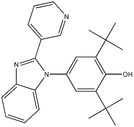 2,6-ditert-butyl-4-[2-(3-pyridinyl)-1H-benzimidazol-1-yl]phenol 结构式