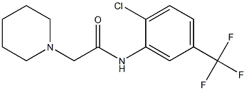 N-[2-chloro-5-(trifluoromethyl)phenyl]-2-(1-piperidinyl)acetamide 结构式