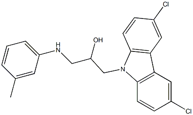 1-(3,6-dichloro-9H-carbazol-9-yl)-3-(3-toluidino)-2-propanol 结构式