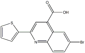 6-bromo-2-(2-thienyl)-4-quinolinecarboxylic acid 结构式