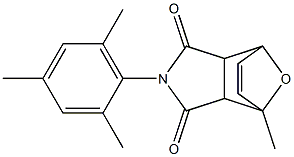 4-mesityl-1-methyl-10-oxa-4-azatricyclo[5.2.1.0~2,6~]dec-8-ene-3,5-dione 结构式