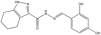 N'-(2,4-dihydroxybenzylidene)-4,5,6,7-tetrahydro-1H-indazole-3-carbohydrazide 结构式