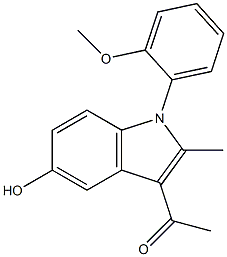 1-[5-hydroxy-1-(2-methoxyphenyl)-2-methyl-1H-indol-3-yl]ethanone 结构式