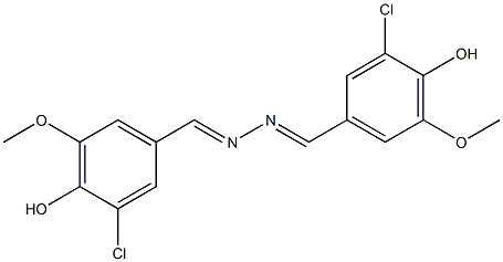 3-chloro-4-hydroxy-5-methoxybenzaldehyde (3-chloro-4-hydroxy-5-methoxybenzylidene)hydrazone 结构式