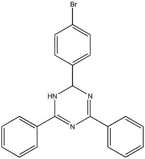 2-(4-bromophenyl)-4,6-diphenyl-1,2-dihydro-1,3,5-triazine 结构式