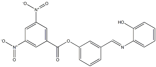 3-{[(2-hydroxyphenyl)imino]methyl}phenyl 3,5-dinitrobenzoate 结构式