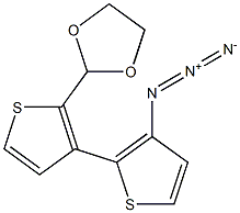 2'-(1,3-dioxolan-2-yl)-3-azido-2,3'-bithiophene 结构式