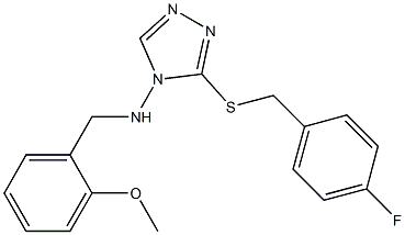 3-[(4-fluorobenzyl)sulfanyl]-N-(2-methoxybenzyl)-4H-1,2,4-triazol-4-amine 结构式