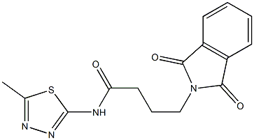 4-(1,3-dioxo-1,3-dihydro-2H-isoindol-2-yl)-N-(5-methyl-1,3,4-thiadiazol-2-yl)butanamide 结构式