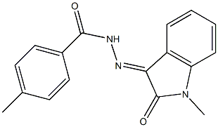 4-methyl-N'-(1-methyl-2-oxo-1,2-dihydro-3H-indol-3-ylidene)benzohydrazide 结构式