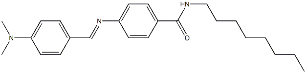 4-{[4-(dimethylamino)benzylidene]amino}-N-octylbenzamide 结构式