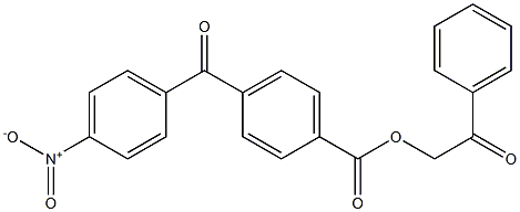 2-oxo-2-phenylethyl 4-{4-nitrobenzoyl}benzoate 结构式