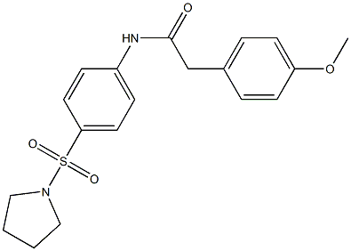 2-(4-methoxyphenyl)-N-[4-(pyrrolidin-1-ylsulfonyl)phenyl]acetamide 结构式