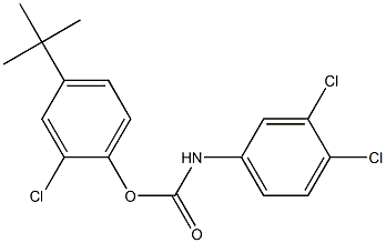 4-tert-butyl-2-chlorophenyl 3,4-dichlorophenylcarbamate 结构式