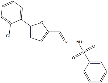 N'-{[5-(2-chlorophenyl)-2-furyl]methylene}benzenesulfonohydrazide 结构式