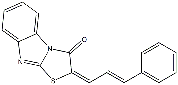 2-(3-phenyl-2-propenylidene)[1,3]thiazolo[3,2-a]benzimidazol-3(2H)-one 结构式