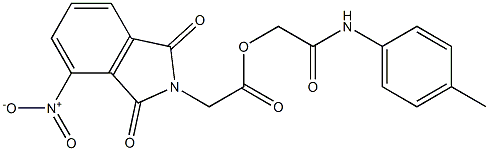 2-oxo-2-(4-toluidino)ethyl {4-nitro-1,3-dioxo-1,3-dihydro-2H-isoindol-2-yl}acetate 结构式