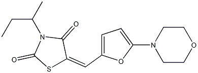 3-sec-butyl-5-[(5-morpholin-4-yl-2-furyl)methylene]-1,3-thiazolidine-2,4-dione 结构式