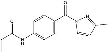 N-{4-[(3-methyl-1H-pyrazol-1-yl)carbonyl]phenyl}propanamide 结构式