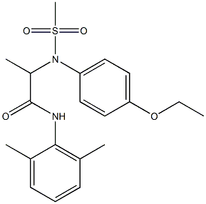 N-(2,6-dimethylphenyl)-2-[4-ethoxy(methylsulfonyl)anilino]propanamide 结构式