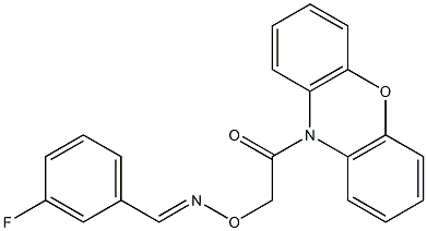 3-fluorobenzaldehyde O-[2-oxo-2-(10H-phenoxazin-10-yl)ethyl]oxime 结构式