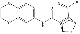 3-[(2,3-dihydro-1,4-benzodioxin-6-ylamino)carbonyl]-7-oxabicyclo[2.2.1]hept-5-ene-2-carboxylic acid 结构式