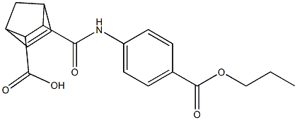 3-{[4-(propoxycarbonyl)anilino]carbonyl}bicyclo[2.2.1]hept-5-ene-2-carboxylic acid 结构式