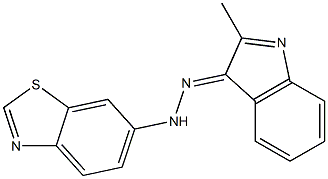 2-methyl-3H-indol-3-one 1,3-benzothiazol-6-ylhydrazone 结构式