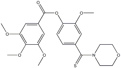 2-methoxy-4-(4-morpholinylcarbothioyl)phenyl 3,4,5-trimethoxybenzoate 结构式