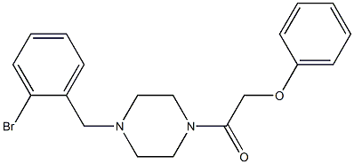 1-[(2-bromophenyl)methyl]-4-[(phenyloxy)acetyl]piperazine 结构式