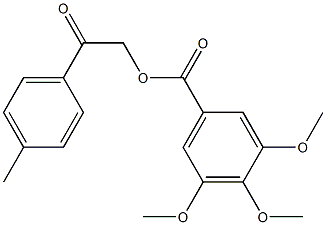 2-(4-methylphenyl)-2-oxoethyl 3,4,5-trimethoxybenzoate 结构式