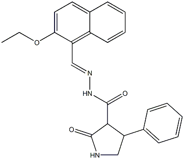 N'-[(2-ethoxy-1-naphthyl)methylene]-2-oxo-4-phenyl-3-pyrrolidinecarbohydrazide 结构式