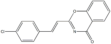 2-[2-(4-chlorophenyl)vinyl]-4H-1,3-benzoxazin-4-one 结构式