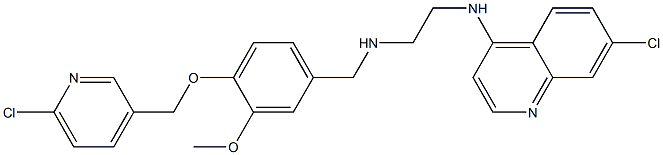 N-{4-[(6-chloro-3-pyridinyl)methoxy]-3-methoxybenzyl}-N-{2-[(7-chloro-4-quinolinyl)amino]ethyl}amine 结构式