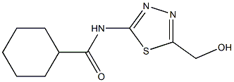 N-[5-(hydroxymethyl)-1,3,4-thiadiazol-2-yl]cyclohexanecarboxamide 结构式