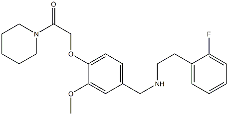 N-[2-(2-fluorophenyl)ethyl]-N-{3-methoxy-4-[2-oxo-2-(1-piperidinyl)ethoxy]benzyl}amine 结构式